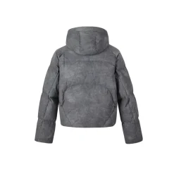 Aventen Pin Signature Patch Logo Down Jacket Grey