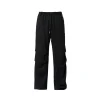CATSSTAC Clean Fit Wide Leg Pleated Sweat Pants Black