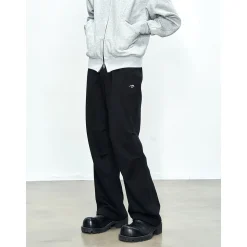 CATSSTAC Clean Fit Wide Leg Pleated Sweat Pants Black