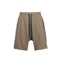 CATSSTAC Double Zipper Washed Shorts Khaki