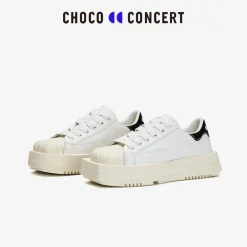 Choco Concert Mis-Matched Shell Toe Sneaker White