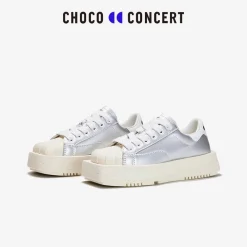 Choco Concert Mis-Matched Shell Toe Sneaker Sliver