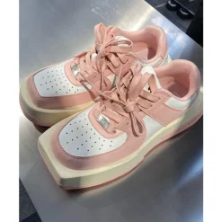 Choco Concert Mis-Matched Square Toe Sneaker Pink