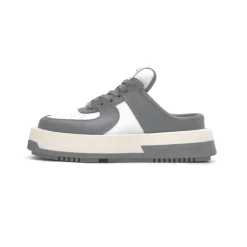 Choco Concert Mis-Matched Square Toe Slip On Grey