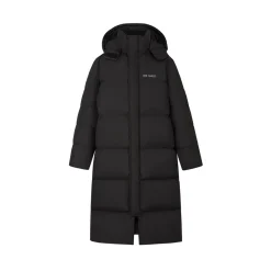 13De Marzo Back Plush Bear Long Down Jacket Black