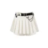 13De Marzo Badge Punk Knit Skirt Shorts White
