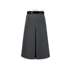 13De Marzo Base Pleated Long Skirt Gray