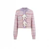13De Marzo Bear Button Space Dye Cardigan Purple