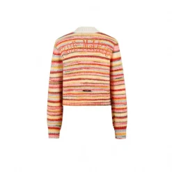 13De Marzo Bear Button Space Dye Cardigan Orange