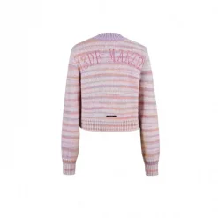 13De Marzo Bear Button Space Dye Cardigan Purple