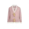 13De Marzo Bear Button Unedged Cardigan Pink