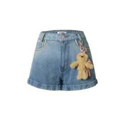 13De Marzo Bear Classic Denim Shorts Blue