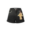 13De Marzo Bear Classic Denim Shorts Black