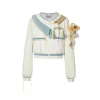 13De Marzo Bear Deconstruct Sweater Top