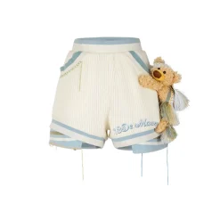 13De Marzo Bear Deconstruct Knit Shorts