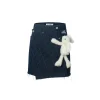 13De Marzo Bear Diamond Check Denim Skirt Black