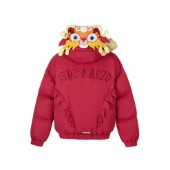 13De Marzo Bear Dragon Year Down Jacket Red