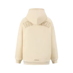 13De Marzo Bear Embossment Pocket Hoodie Beige