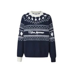 13De Marzo Bear Exotic Vintage Knit Sweater Navy Blue