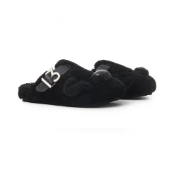 13De Marzo Bear Fleece Slip On Birkenstock Black