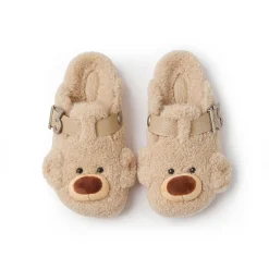 13De Marzo Bear Fleece Slip On Birkenstock Khaki