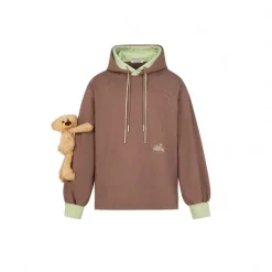 13De Marzo Bear Forearm Hoodie Brown