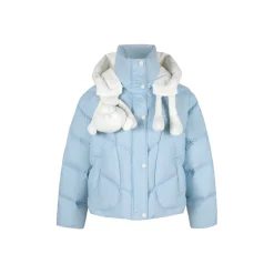 13De Marzo Bear Hood Down Jacket Blue