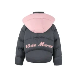 13De Marzo Bear Hood Down Jacket Dark Grey