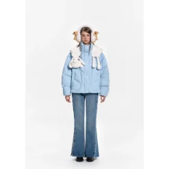 13De Marzo Bear Hood Down Jacket Blue