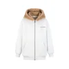 13De Marzo Bear Hood Zip Up Fuzzy Hoodie White