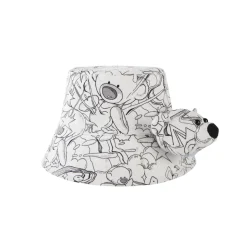 13De Marzo Bear Illustrate Inside-out Bucket Hat