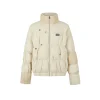 13De Marzo Bear Knit Patch Wrinkle Down Jacket