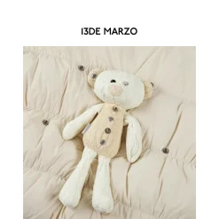 13De Marzo Bear Knit Patch Wrinkle Down Jacket