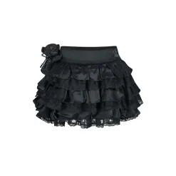 13De Marzo Bear Lace Bud Skirt Black