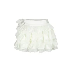 13De Marzo Bear Lace Bud Skirt White