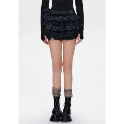 13De Marzo Bear Lace Bud Skirt Black