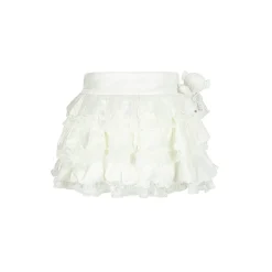 13De Marzo Bear Lace Bud Skirt White