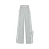 13De Marzo Bear Lace Patchwork Sweat Pants Gray