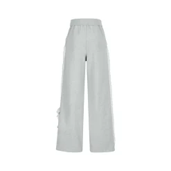 13De Marzo Bear Lace Patchwork Sweat Pants Gray