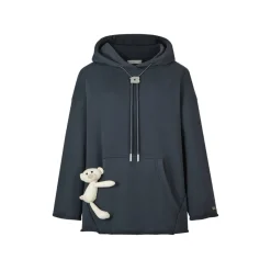 13De Marzo Bear Malposition Logo Hoodie Grey