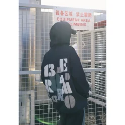 13De Marzo Bear Malposition Logo Hoodie Grey