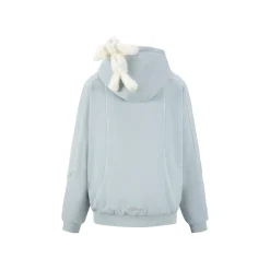 13De Marzo Bear Neon Light Logo Hoodie Blue