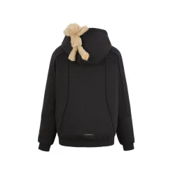 13De Marzo Bear Neon Light Logo Hoodie Dark Grey