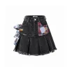 13De Marzo Bear Patch Suture Denim Skirt Black