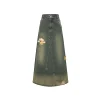 13De Marzo Bear Split Deconstruct Denim Long Skirt