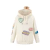 13De Marzo Bear Velcro Badge Hoodie Beige
