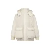 13De Marzo Bear Weave Knit Patch Down Jacket Beige
