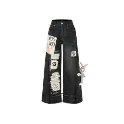 13De Marzo Bugs Bunny Daffy Duck Jeans Black