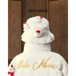 13De Marzo Christmas Snowman Fleece Bucket Hat White