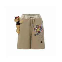 13De Marzo Clipping Logo Bear Shorts Khaki